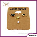 simple Japanese style jewelry for girl cat with fish earrings